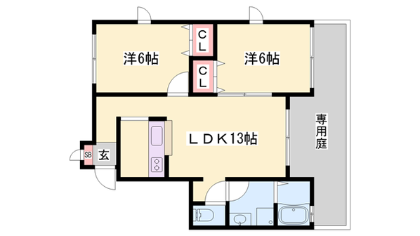 ルシエール本城の物件間取画像